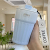 Coffee glass stainless steel, high quality cup with glass, gradient