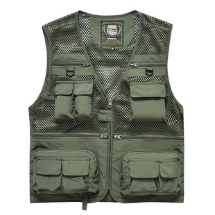 High-Quality Vest for Men to Wear in Summer, Thin Fishing Photography Outdoor Vest, Mesh Quick-Drying Breathable Vest Vest