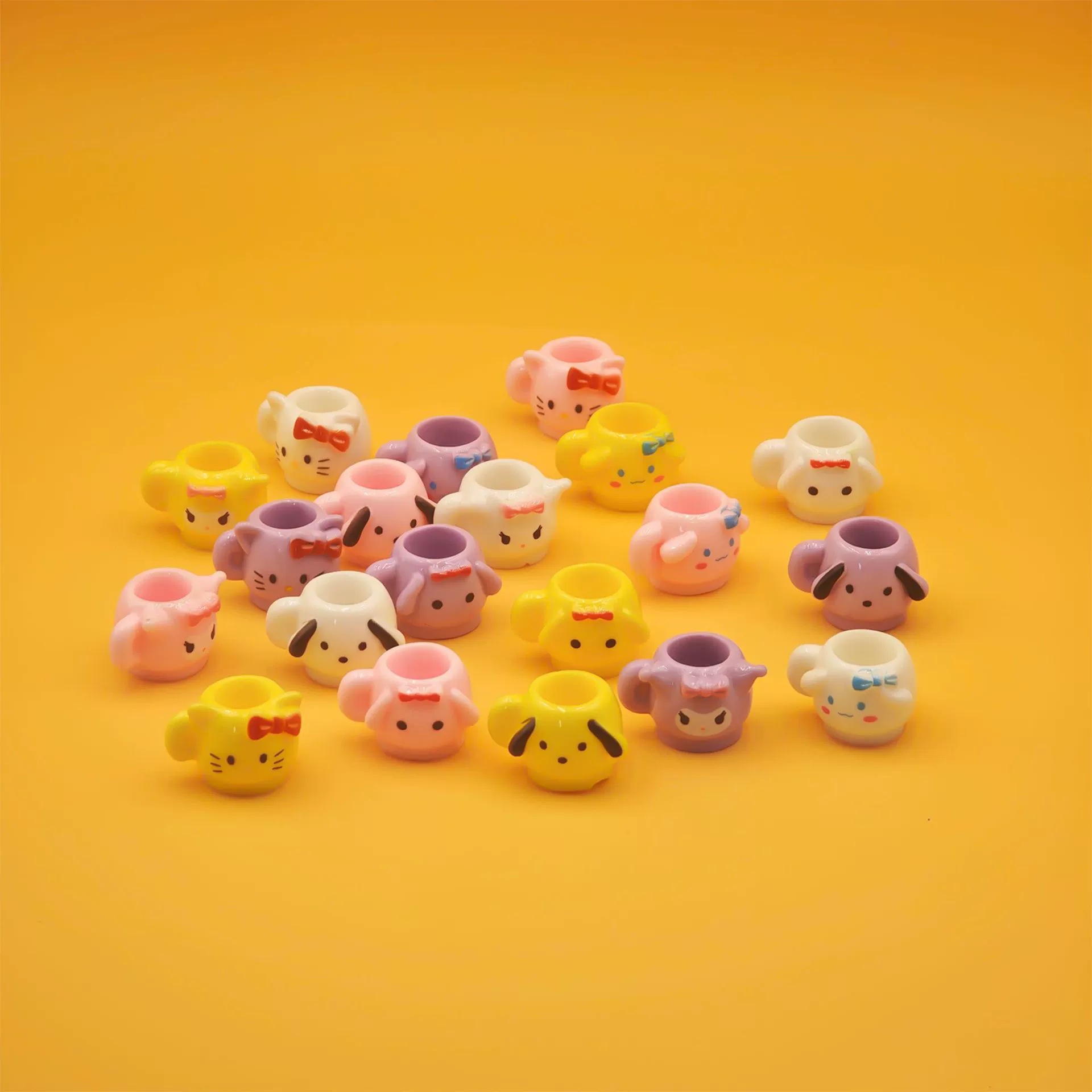 Прозрачная чашка с имитацией мультяшного животного, микроскопические украшения для рабочего стола «сделай сам», аксессуары из смолы, светящиеся маленькие украшения