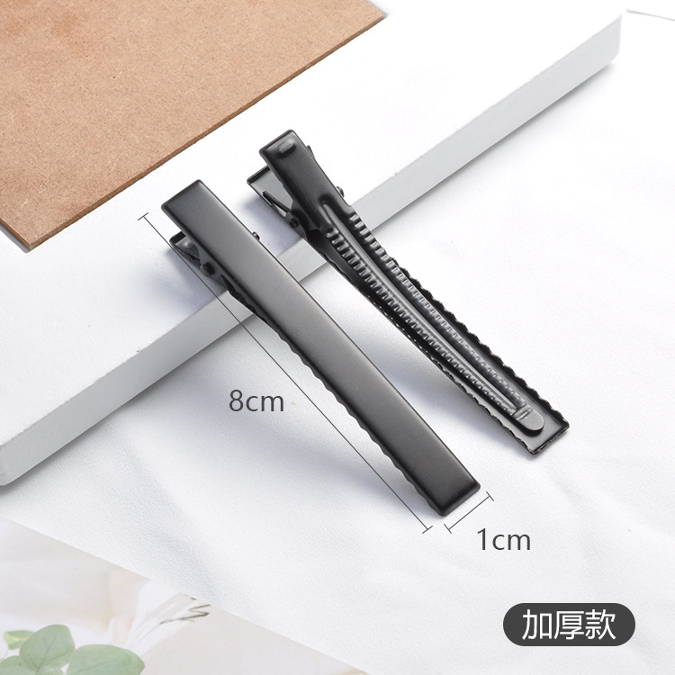 Accesorios de la joyería de bricolaje engrosada pico de pato clip de resorte clip cuadrado pescado boca clip negro mate textura mate pintura libre