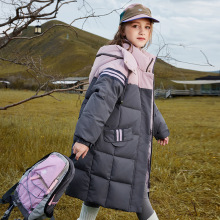 2024新款儿童装ABC中大童过膝羽绒服女童中长款洋气加厚冬季外套