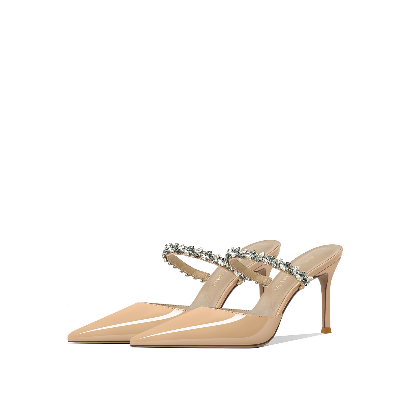 In Stock Elegant Closed-Toe Half Slippers For Women, Pointed Toe Stiletto High Heels, Fashionable Women's Shoes To Match_vogvips.com