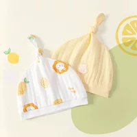 Шапка для новорожденных, летняя тонкая мужская детская Солнцезащитная шапка, Женская неонатальная сетевая шапка, весенне-осенняя хлопковая дышащая четырехсезонная