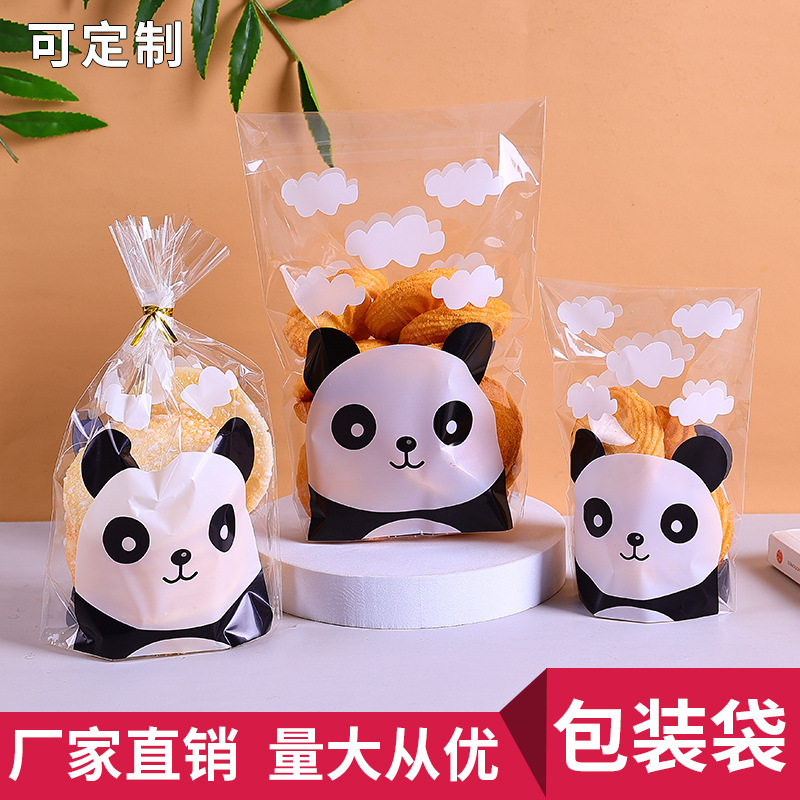 Cute Rolling Panda copo de nieve crujiente caramelo bizcocho de carne puede soportar transparente bolsa de embalaje de regalo BOLSA DE TELÉFONO MÓVIL 100