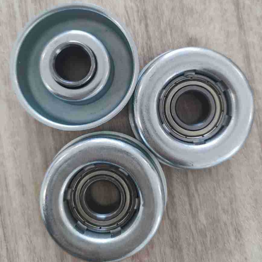 滚筒轴承端盖冲压轴承法兰轴承内径12配60管滚筒MRT6012