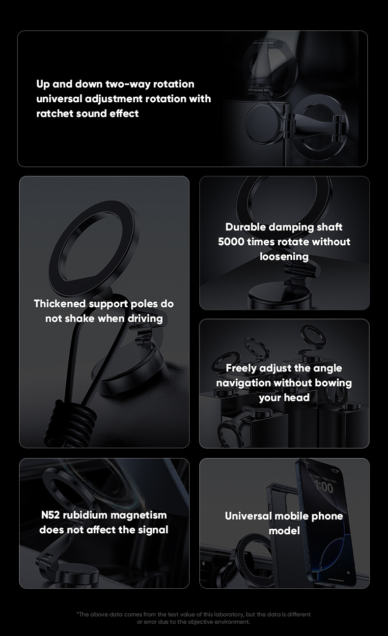 Magsafe Car Mobile Phone Holder Magnetic Mobile Phone New Car Supplies Foldableing 360 Navigation Mobile Phone Holder