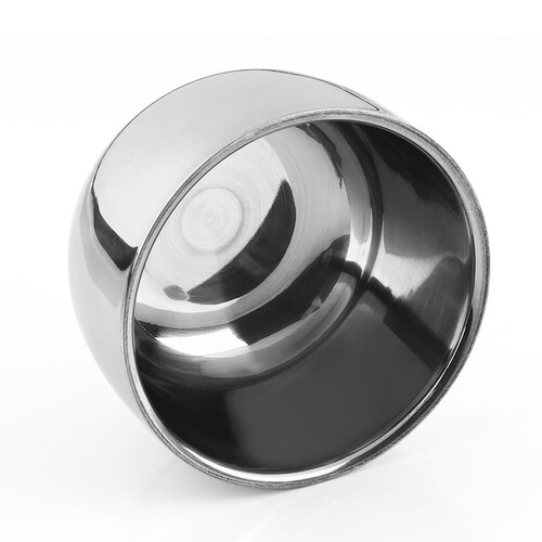 200ml 304 Double Layer Stainless Steel Men's Shaving Cream Foam Soap Bowl Beard Soap Bowl Foaming Bowl Foam Bowl 