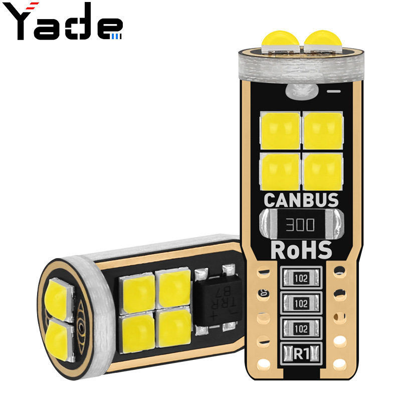 雅德 汽车LED无极示宽灯T10 3030 10SMD 解码高亮 牌照灯 阅读灯