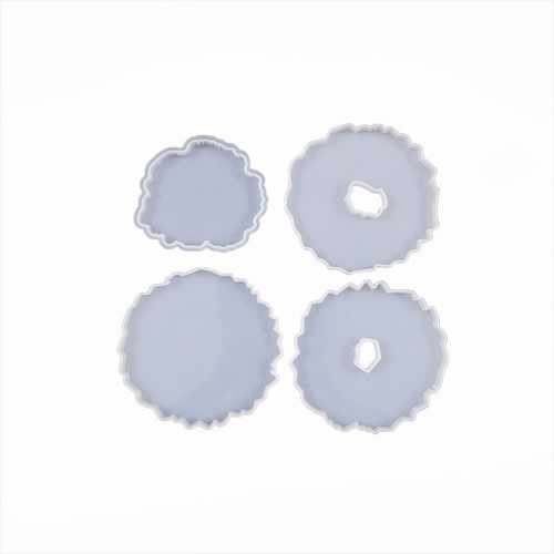 Wavy special-shaped coaster silicone mold diy crystal glue mold mirror irregular table resin mold