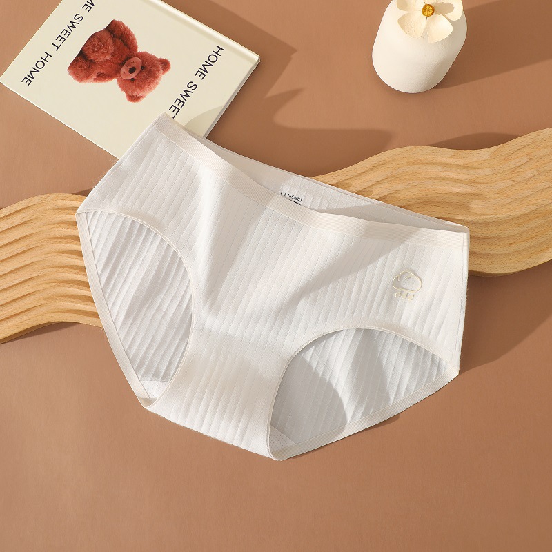 Algodón puro entrepierna antibacteriana de las mujeres transpirable Mediados de cintura triángulo de la muchacha japonesa pantalones cortos cabeza de algodón ropa interior sin costuras para las niñas