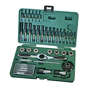 Shida tools 40-piece set high-speed steel coarse tooth tap plate tooth hand tap tap tap Complete Collection suit 50451