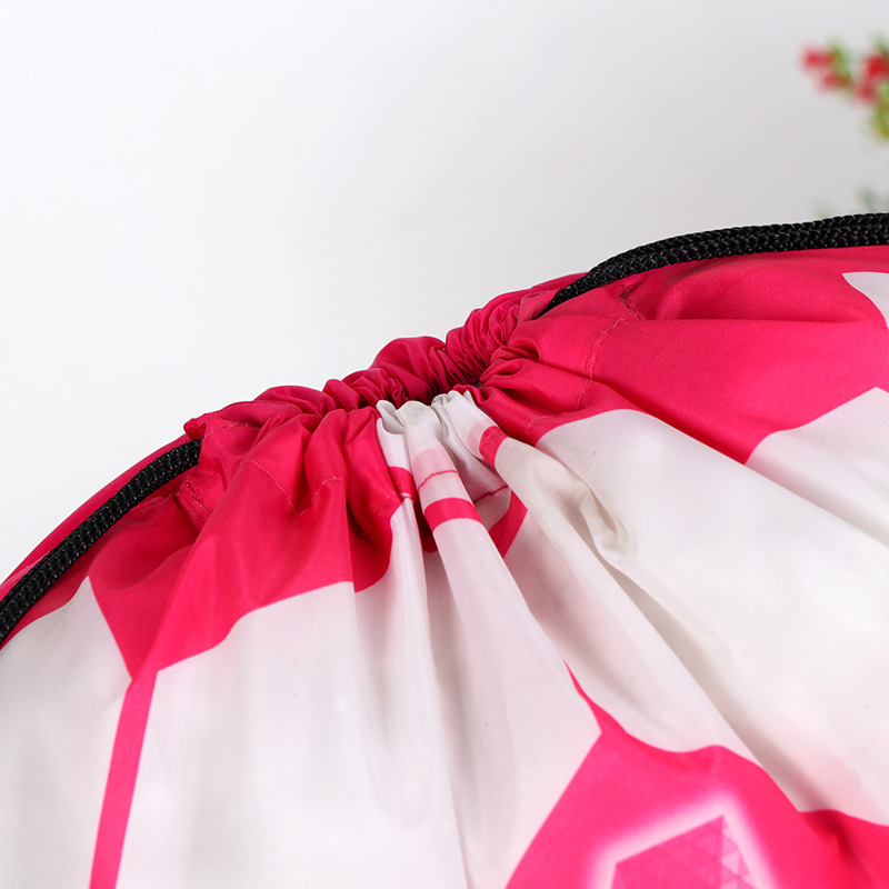 Venta al por mayor de poliéster en blanco 210D bolsa de cordón personalizada bolsa de bola de juguete bolsa de almacenamiento de cordón personalizado