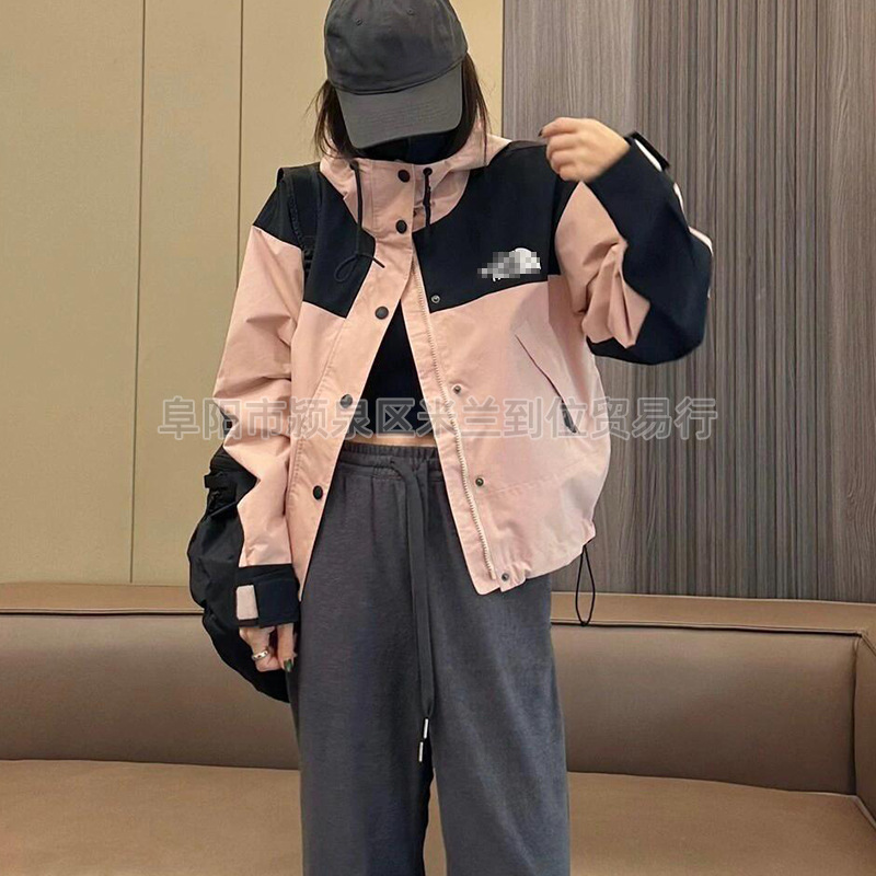 莆田北家冲锋衣男女款1990短款美版登山服户外防风防雨水情侣外套|undefined