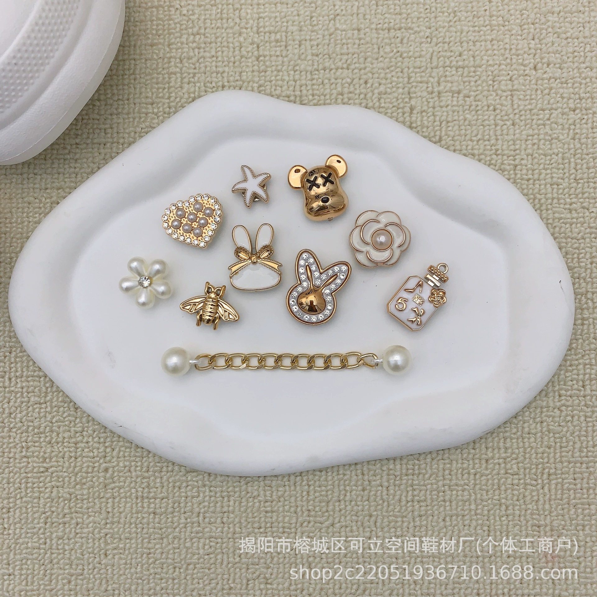 Аксессуар, обувь, съёмная пряжка для обуви, кролик, украшения, ручная работа
