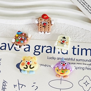 PVC Biscuit Jelly Bean Cheese Accessories DIY Cream Gel Phone Case Hair Accessories Storage Box Shoe Flower Decoration Patch