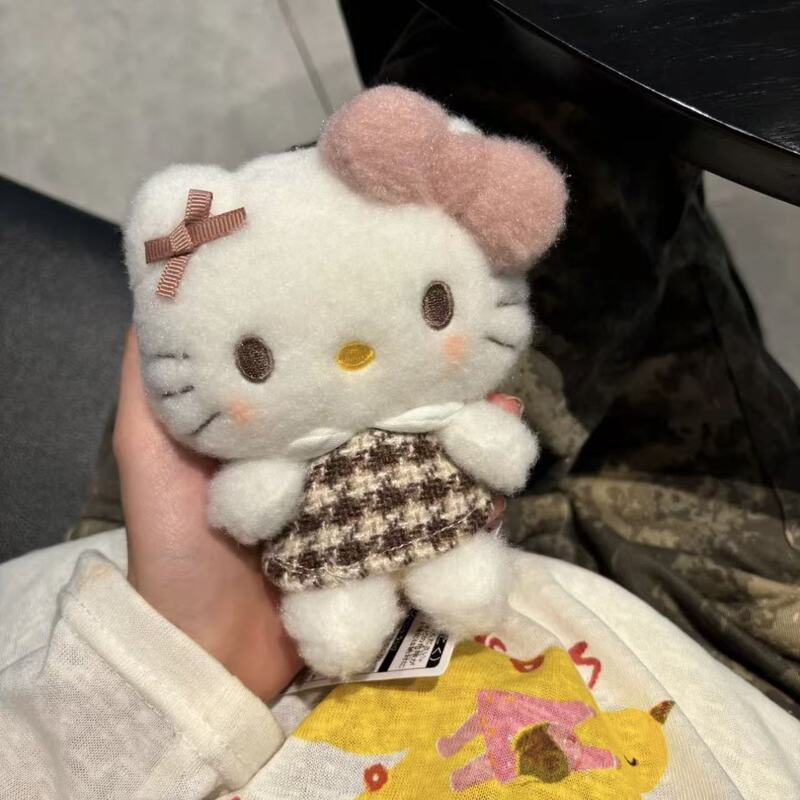 薄荷曼波中古可爱公仔挂件侧坐凯蒂猫钥匙扣包挂饰毛绒|undefined