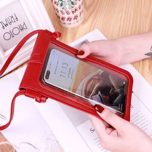 Mobile phone bag with touch screen hanging bag for mobile phone bag women's 7-inch mini satchel  new coin purse