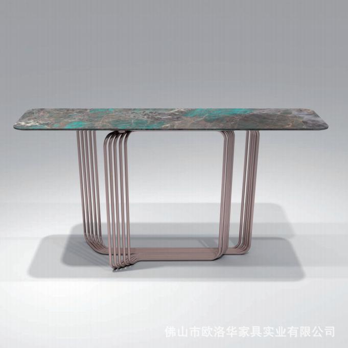 Visionnaire style entryway Italian natural green luxury marble villa entrance hall living room irregular entryway