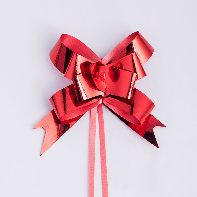 Comercio exterior Venta caliente 18mm ajuste brillante mano tire flor Navidad vacaciones regalo embalaje arco mano tirón flor envío libre