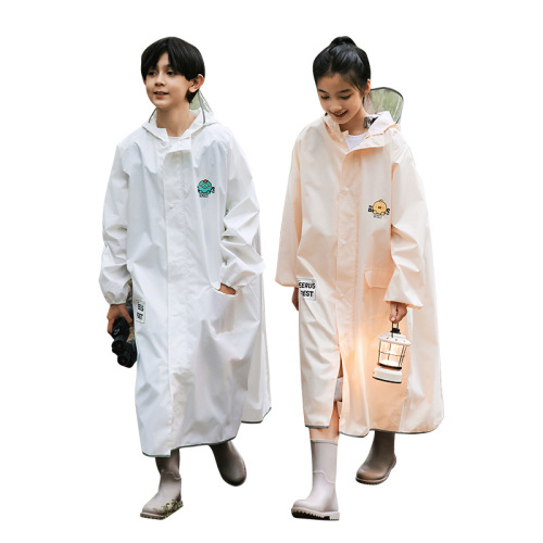 Children's raincoat for boys and girls, primary and secondary school students, special large backpack, thickened and lengthened, full-body rainproof raincoat 