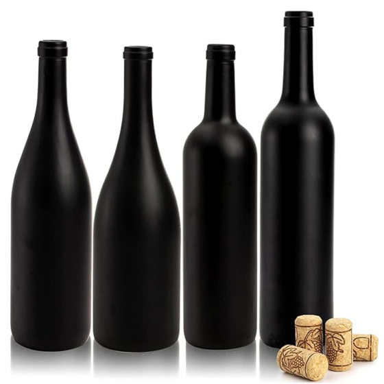 Xuzhou Shangli Factory Glass Wine Bottle 750ml Red Wine Bottle Frosted Black Bordeaux Wine Icewine Seated Mingkong