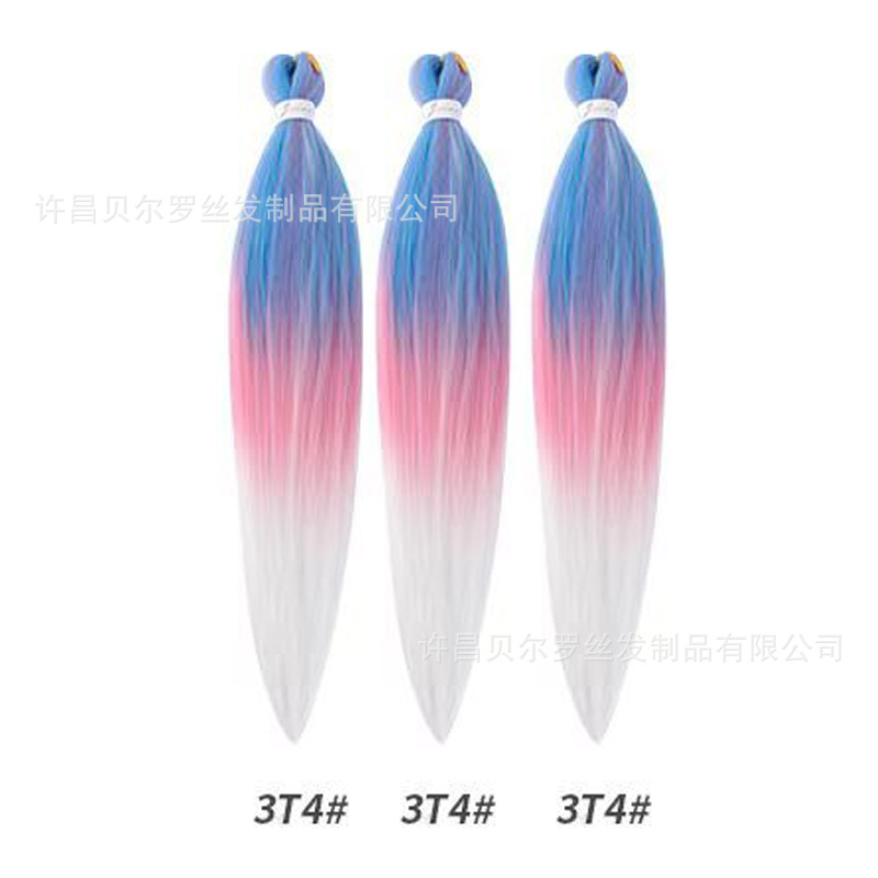 Kit de 3 pelucas EZ Braid – cabello synthetic, colores sólidos/degradé