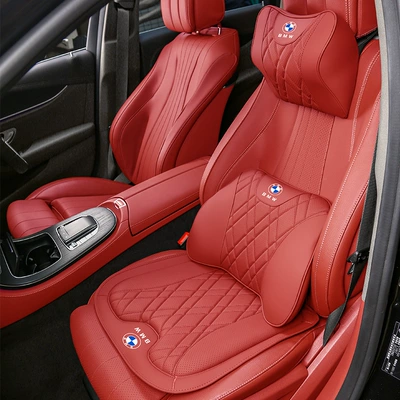 Waist support, Cushion X1X2Ix3X4X5L Waist Support - 1-bmw-headrest-1-lumbar-support-1-seat-cushion-volcano-red