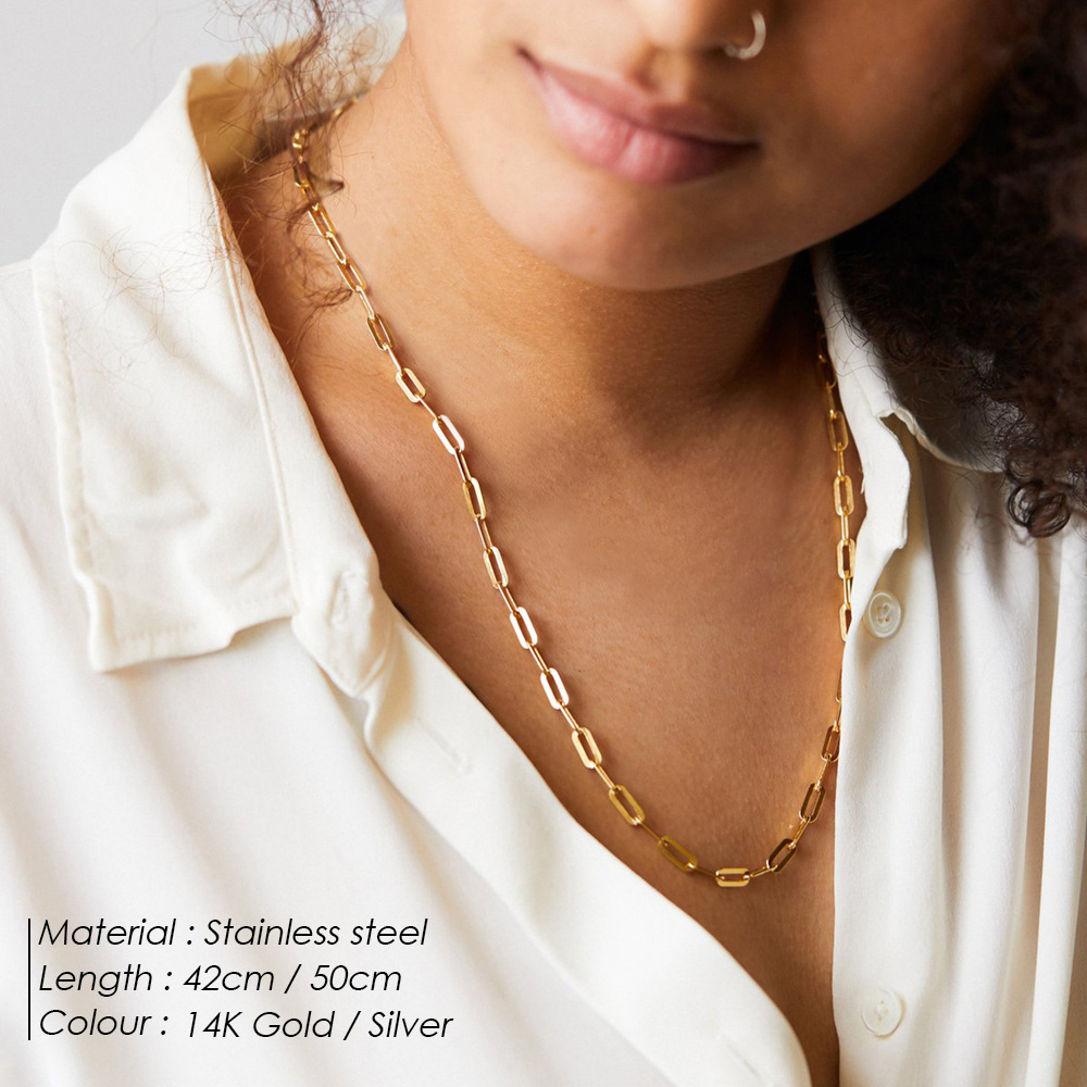 Protection Talisman Jewelry Wholesale Stainless Simple Titanium Steel Cross Chain Necklaces, New Gold-plated Necklaces For Men And Women_voghion.com