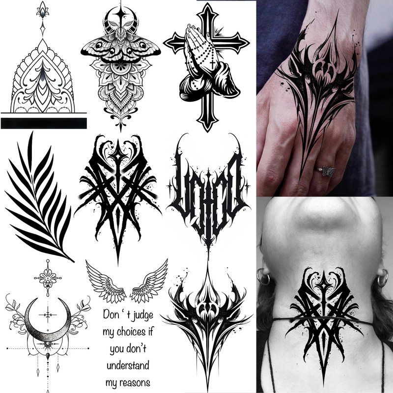 Cross-Border New Product Thorn Hand Tattoo Sticker Water Transfer Tattoo Sticker Tk European and American Shein Amazon Tattoo Cross-Border New Product Thorn Hand Tattoo Sticker Water Transfer Tattoo Sticker Tk European and American Shein Amazon Tattoo