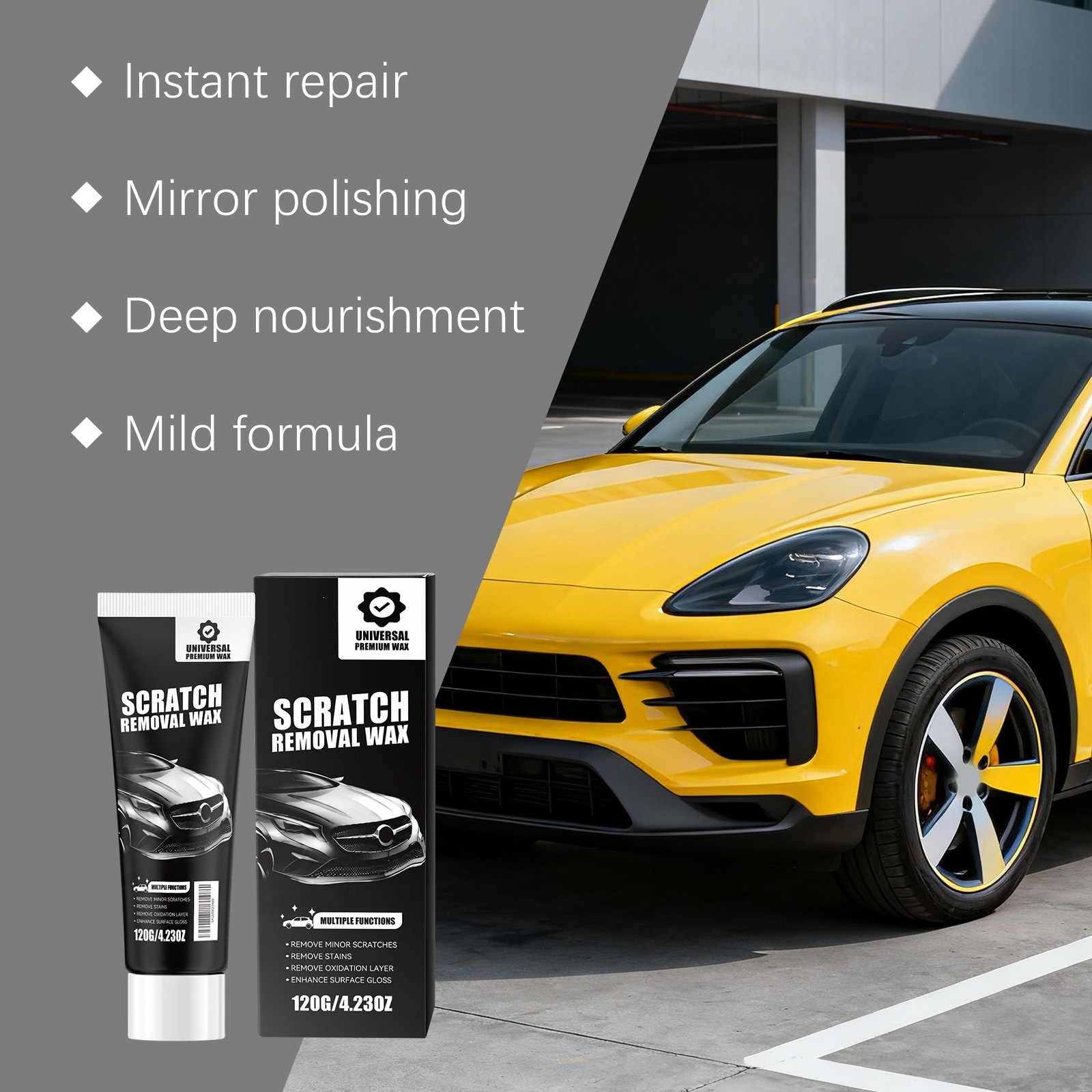 Car scratch repair paste, car paint scratch polishing and maintenance, enhancing gloss and protecting the paint surface, portable paint repair care