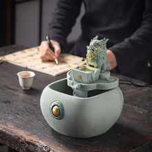 招财貔貅循环流水摆件平安祝福玄关迎宾喷泉桌面聚宝工位客厅镇宅