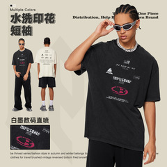 BE men's clothing 2025 spring and summer cross-border American retro casual street cotton short-sleeved men's trendy brand loose and handsome T-shirt