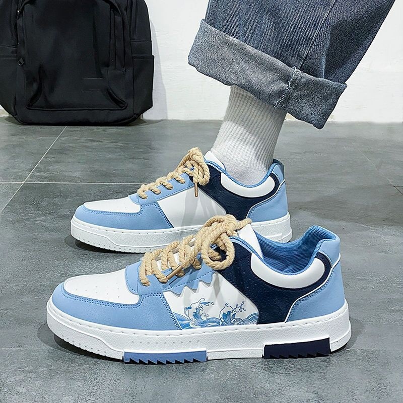 2024 spring new men's shoes breathable white shoes men's fas..