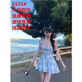 你的懒懒半岛黄昏性感露背交叉设计吊带蓬蓬连衣裙女新款