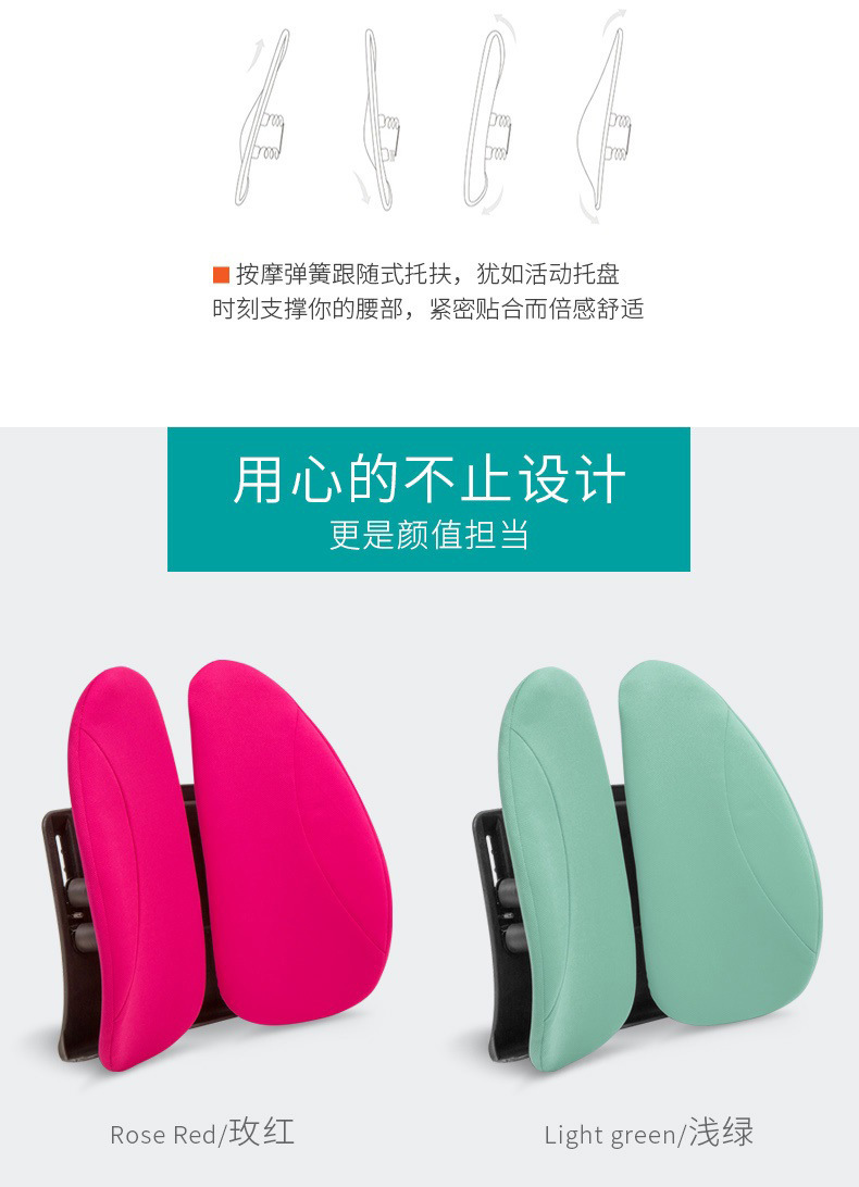 Ergonomic Lumbar Support Cushion for Office Long Sitting, Breathable Waist Support Back Cushion, Driving Lumbar Cushion