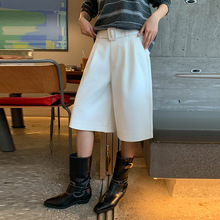 MOXI十三行女装2025冬季新款韩系高腰显瘦休闲裤五分裤阔腿裤子女