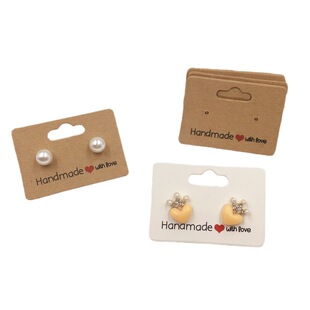 Spot Kraft Paper Earring Card Packaging Card Popular Small Jewelry Packaging Card Wholesale Earring Card Earring Card