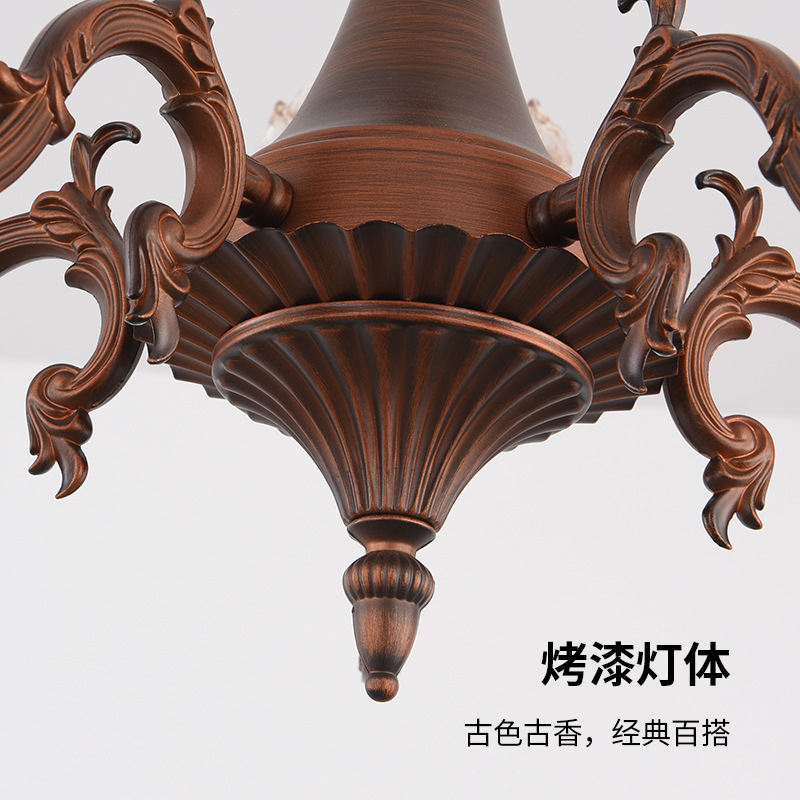Lámparas y lámparas nuevas 2025 estilo antiguo alto estilo medieval estilo francés dormitorio estilo americano vestíbulo Zhongshan retro grúa de sala de estar