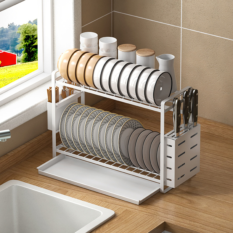厨房置物架碗碟碗盘收纳架窗台晾洗放碗架沥水架碗柜碗筷放碗收纳