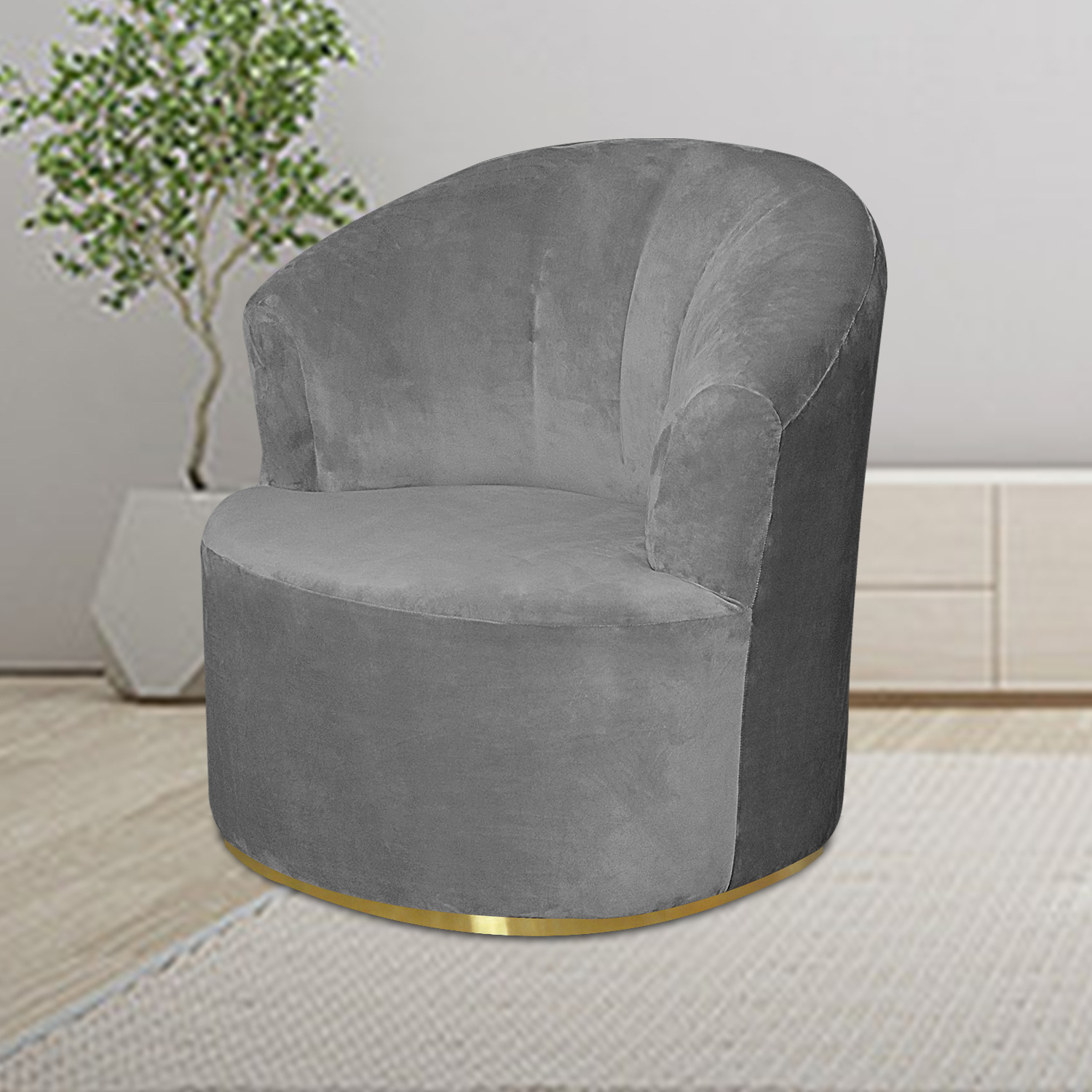 Cross-border super soft all-inclusive Silver Fox velvet single sofa cover Internet bar hotel coffee shop rotating sofa bathtub chair cover