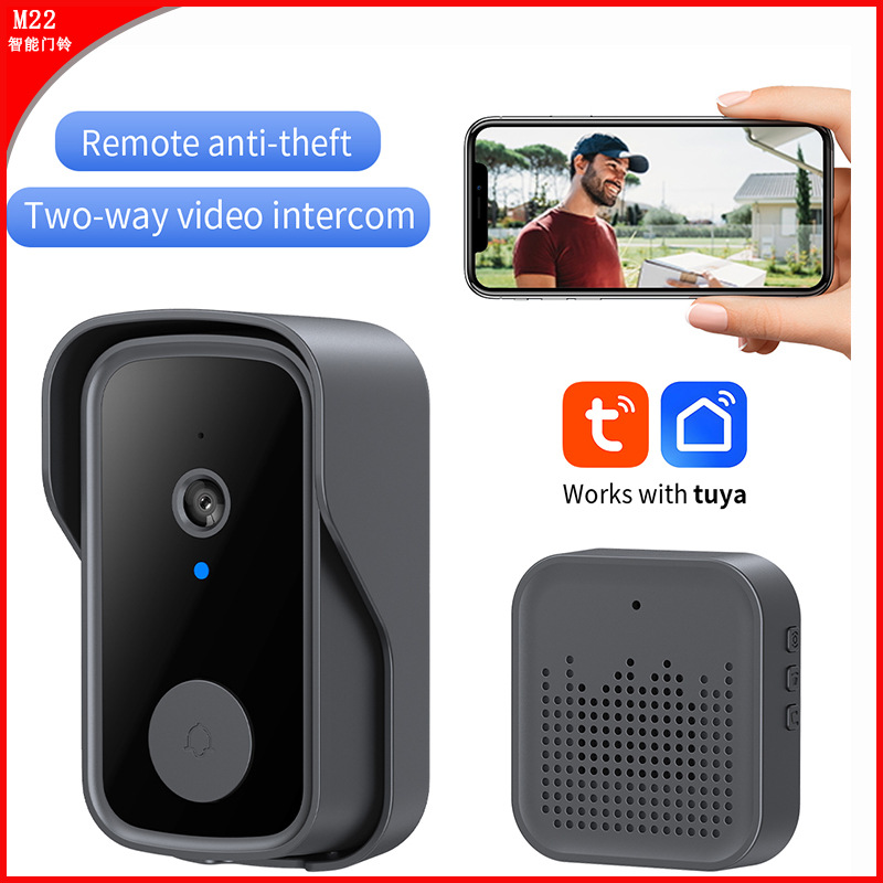 跨境涂鸦无线门铃 可视门铃智能wifi视频监控对讲低功耗门铃厂家