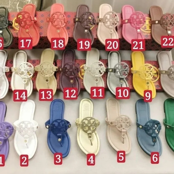 European and American TB flip-flops women's summer slippersg flip-flops foreign trade plus size flat sandals shoes