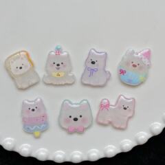新型の小さいサイズの西高地の子犬のアクリルの部品の新型のdiyの手作りの材料はアクセサリーの漫画の靴を包みます。