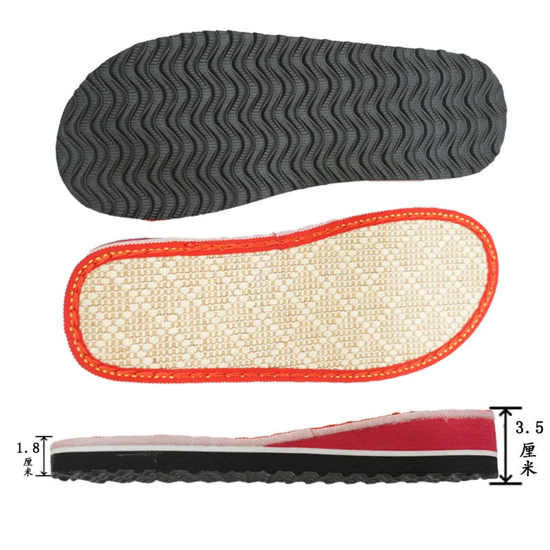 [Tengxin льняная нижняя часть красного каблука] Нескользящая износостойкая резиновая резина летняя ручная холодная подошва