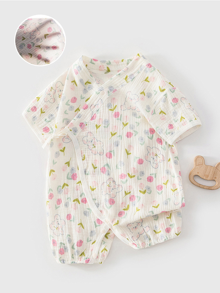 Children's summer thin gauze bodysuit for new born