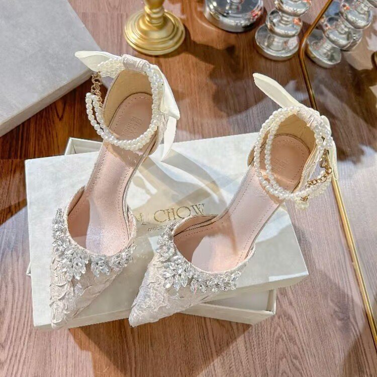 2025 New High-Heeled Shoes for Women, Stiletto Wedding Dress, Two-Wear Butterfly Wedding Shoes, Toe-Toe Strap Flats for Women 2025 New High-Heeled Shoes for Women, Stiletto Wedding Dress, Two-Wear Butterfly Wedding Shoes, Toe-Toe Strap Flats for Women