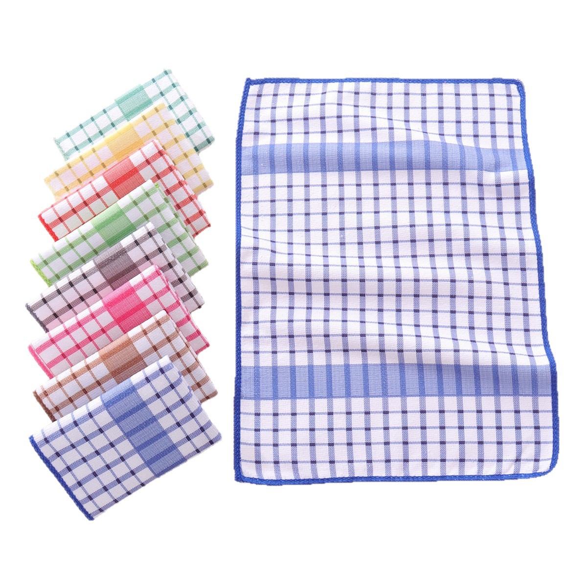 Toallas de té de cocina a cuadrícula al por mayor toallas de cocina absorbentes transfronterizas toallas suaves toallas waffle etiquetas de envío image 6