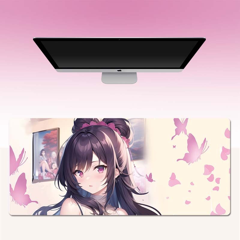 マウスパッドの1つの代理の超巨大なかわいいアニメの女子学生のキーボードのパッドは大きくて厚いロックの辺の卸売りの大きいサイズの事務室を増加します。|undefined