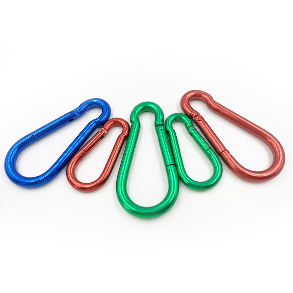 温州佰特 电泳彩色镀锌普通铁登山扣葫芦扣铁登山配件栓牛专用扣