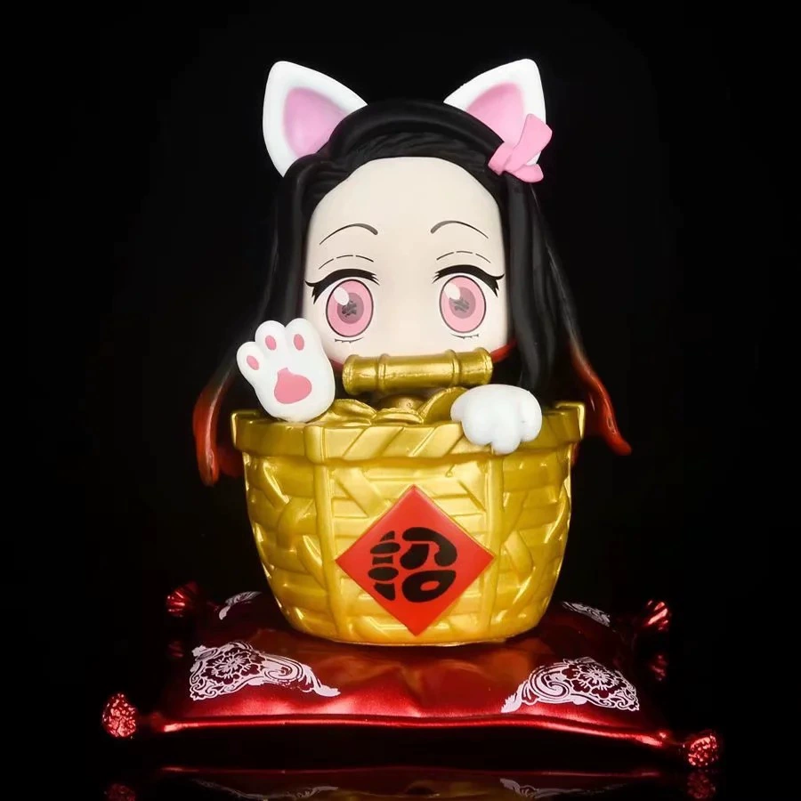 Большая модель Pill Demon Slayer: Kimetsu no Yaiba Lucky Cat Fortune Rolling Midozi Фигурка Аниме Периферийная модель Орнамент